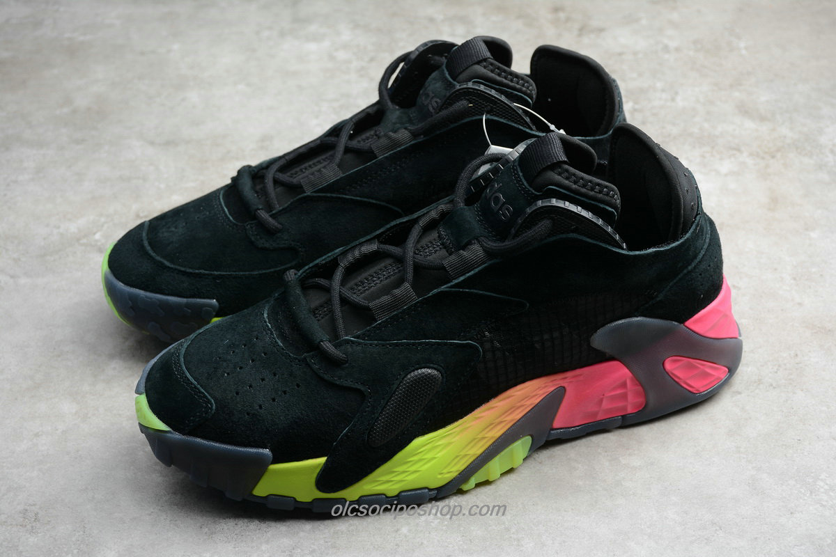 Férfi Adidas Streetball Fekete/Zöld/Rózsaszín Cipők (EF1906)