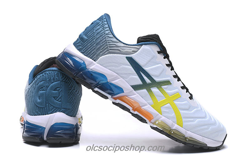 Férfi Asics Gel-Quantum 360 5 Fehér/Kék/Sárga/Fekete Cipők