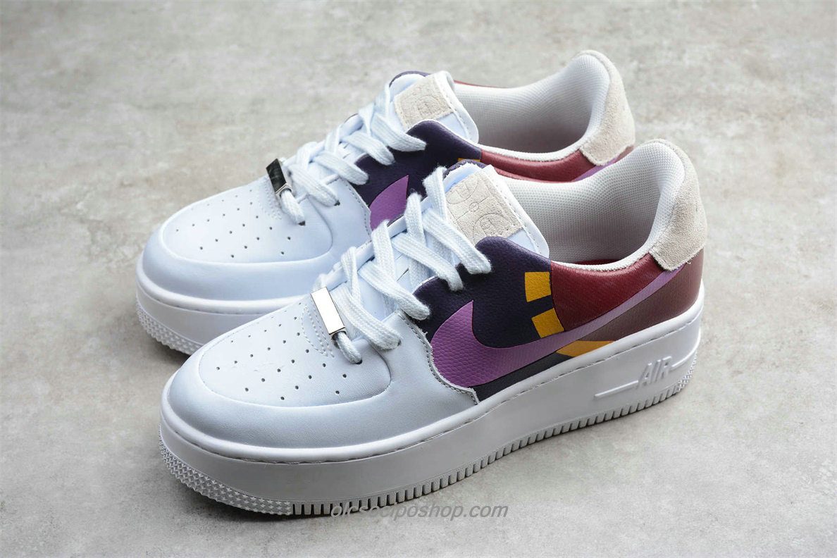 Női Nike AF1 Sage Low LX Fehér/Lila/Piros Cipők (BV1976 003)