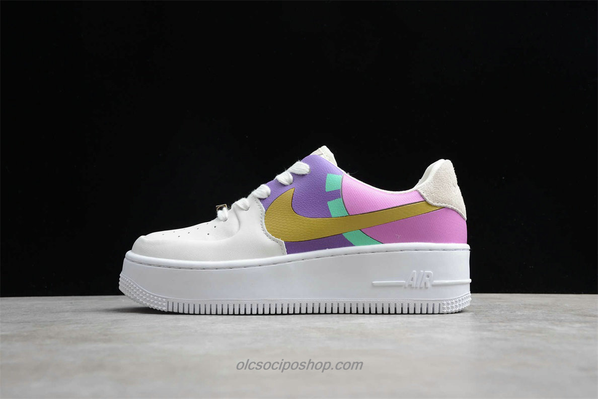 Női Nike AF1 Sage Low LX Fehér/Lila/Rózsaszín/Sárga Cipők (BV1976 005)