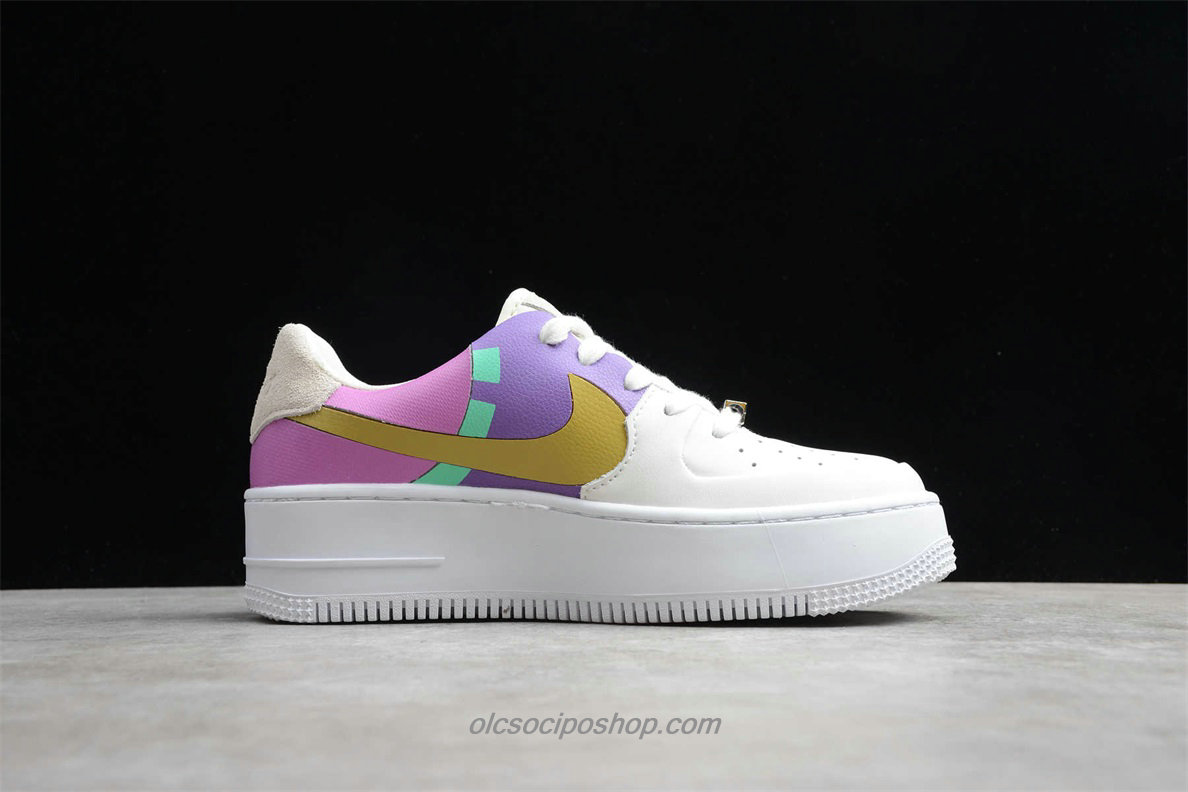 Női Nike AF1 Sage Low LX Fehér/Lila/Rózsaszín/Sárga Cipők (BV1976 005)