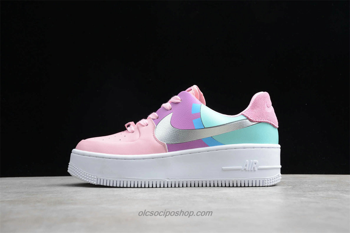 Női Nike AF1 Sage Low LX Fehér/Lila/Világoskék Cipők (BV1976 007)