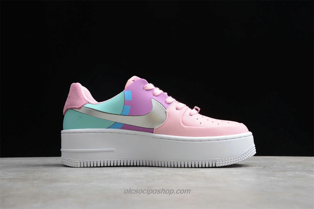 Női Nike AF1 Sage Low LX Fehér/Lila/Világoskék Cipők (BV1976 007)