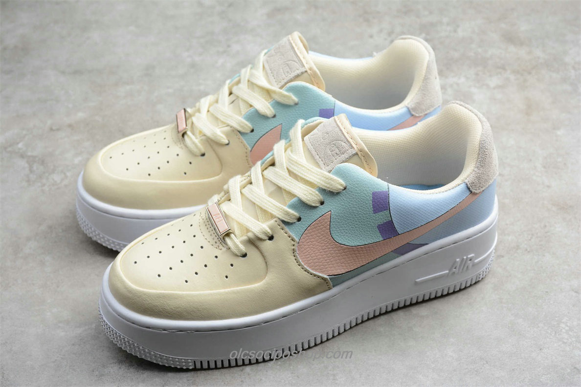 Női Nike AF1 Sage Low LX Krém/Világos zöld/Lila Cipők (BV1976 008)