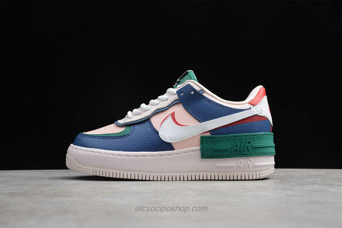 Női Nike Air Force 1 Shadow Kék/Rózsaszín/Zöld/Piros Cipők (CI0917 400)