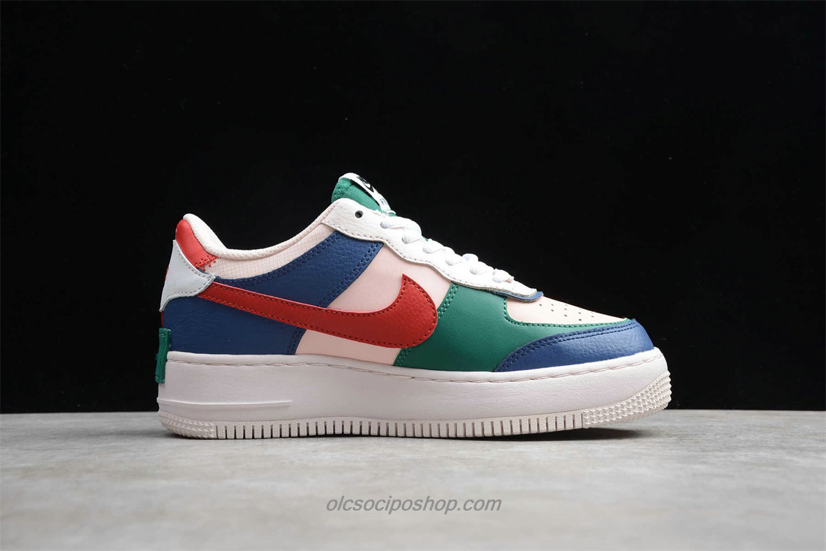 Női Nike Air Force 1 Shadow Kék/Rózsaszín/Zöld/Piros Cipők (CI0917 400)