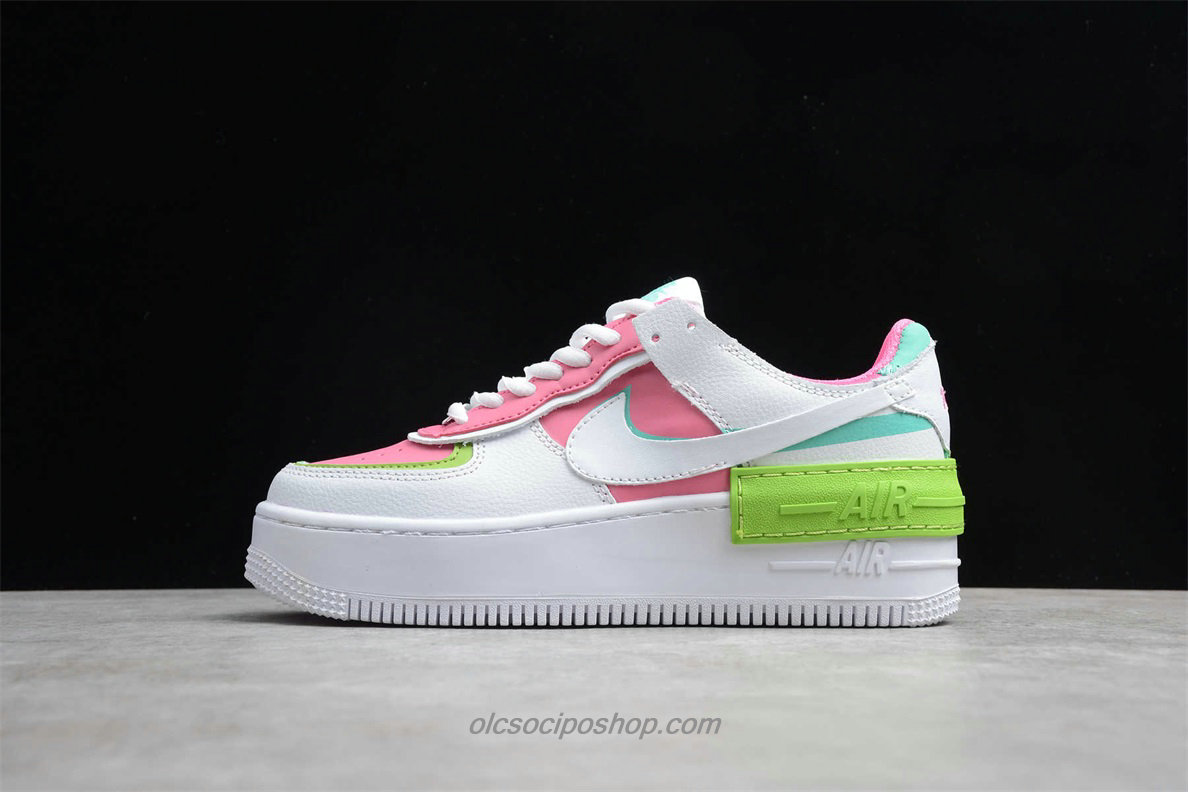 Női Nike Air Force 1 Shadow Fehér/Rózsaszín/Zöld Cipők (CI0919 022)