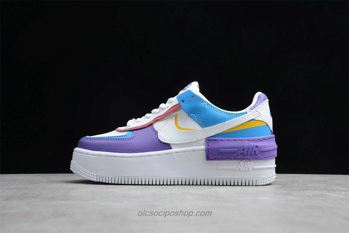 Női Nike Air Force 1 Shadow Lila/Fehér/Kék Cipők (CI0919 025)