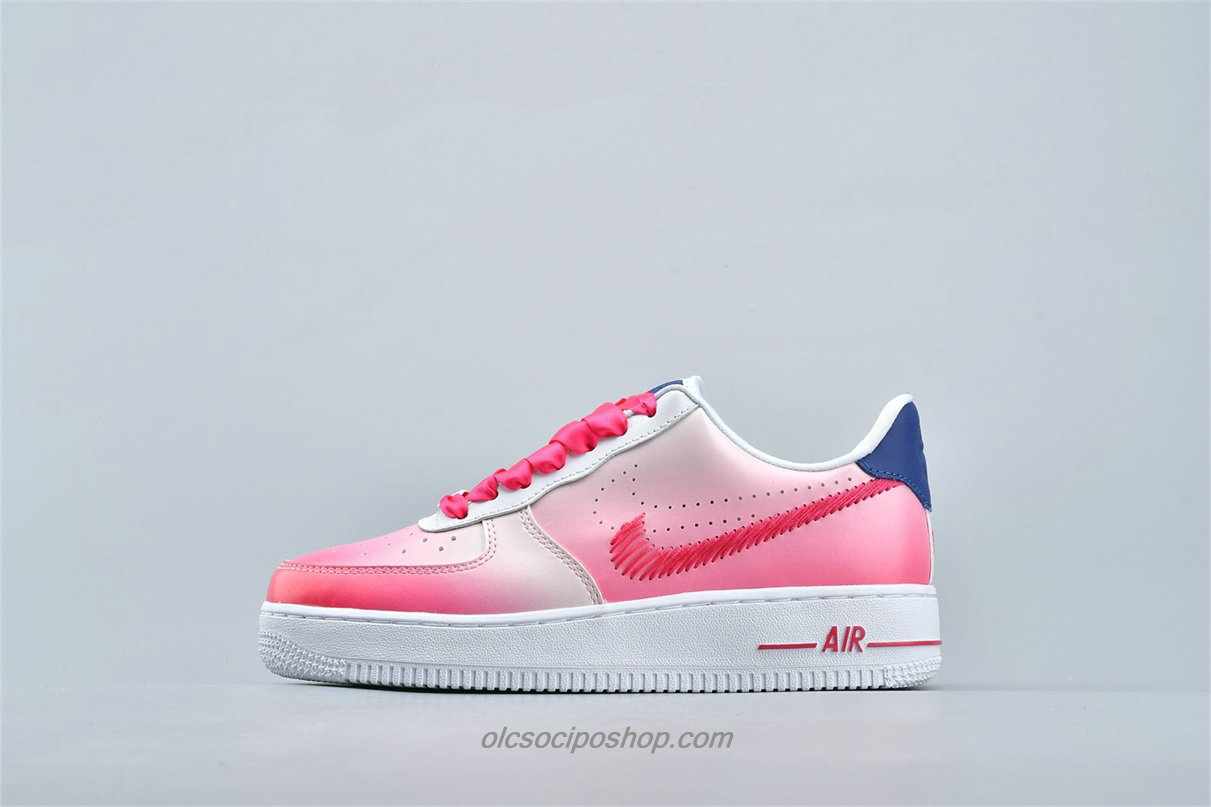 Női Nike Air Force 1 07 LV8 3 Rózsaszín/Fehér/Kék Cipők (CT1092 100)
