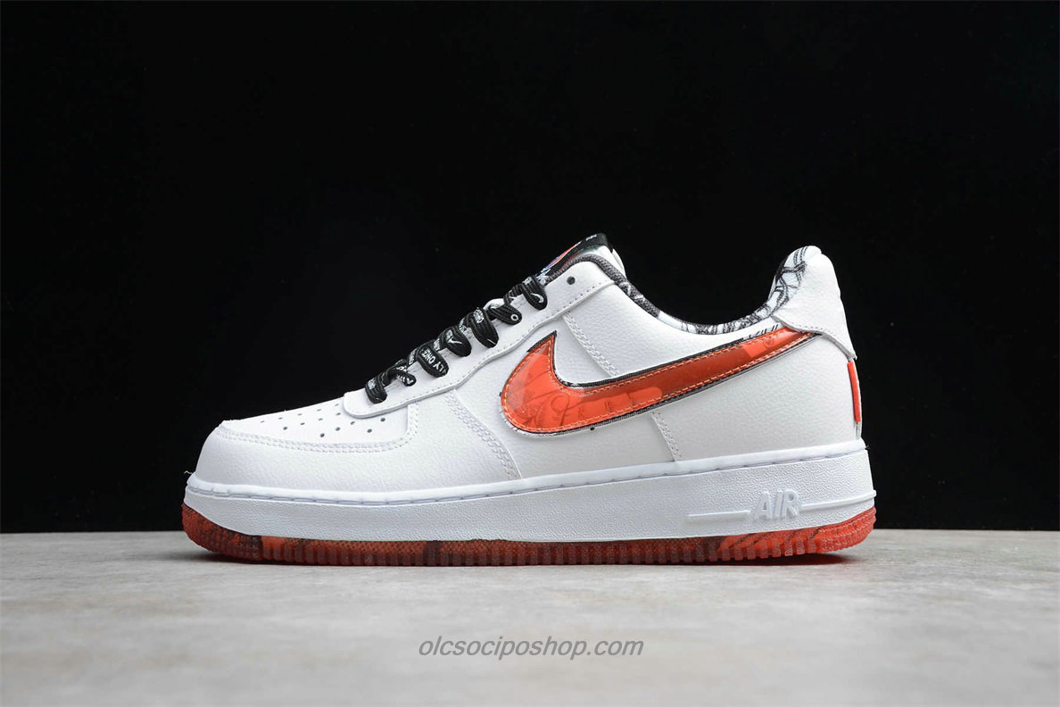 Férfi Nike Air Force 1 07 LV8 Fehér/Narancs Cipők (CJ2826 178)