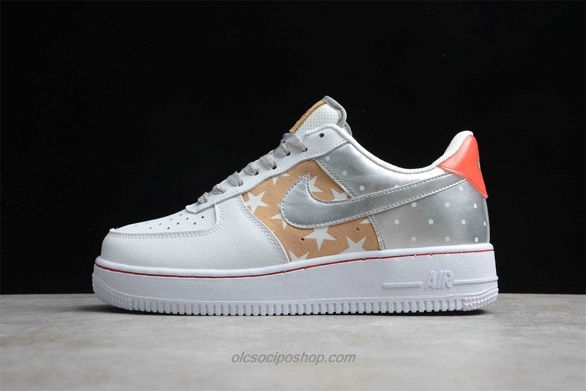 Nike Air Force 1 07 PRM 2 Fehér/Ezüst/Narancs Cipők (CT3437 100)