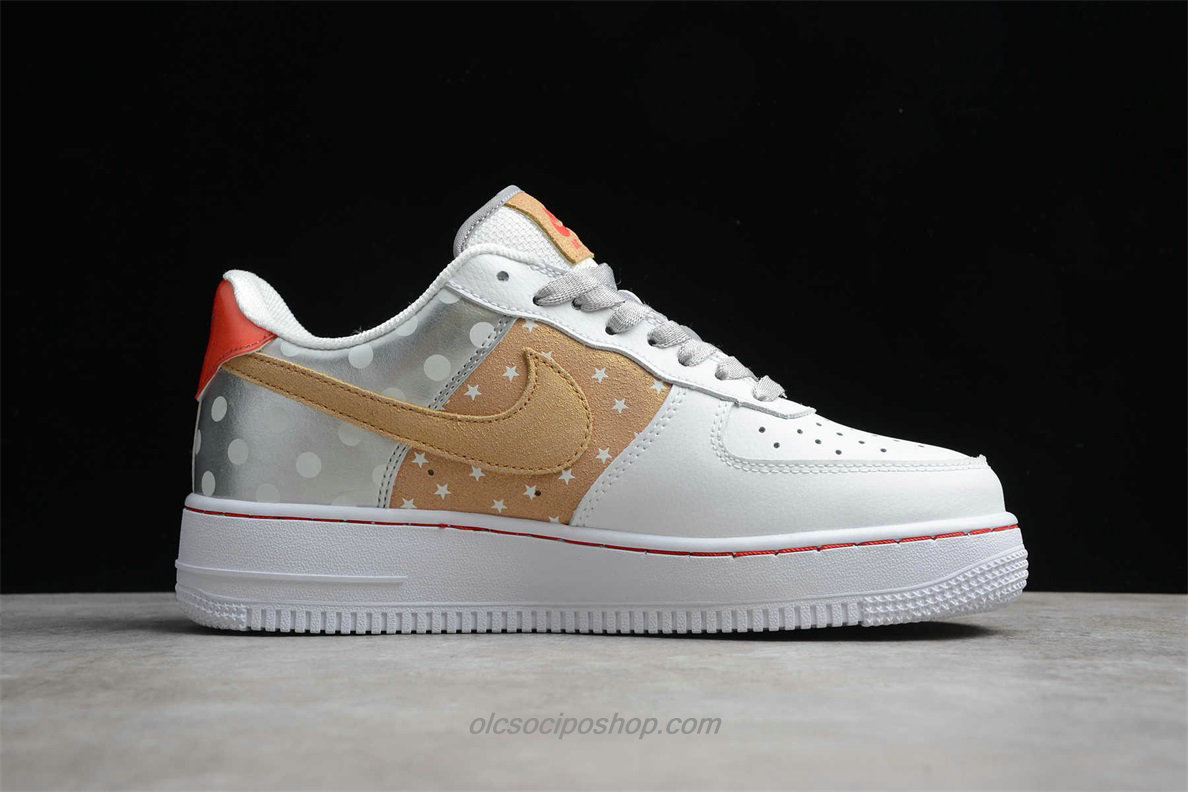 Nike Air Force 1 07 PRM 2 Fehér/Ezüst/Narancs Cipők (CT3437 100)