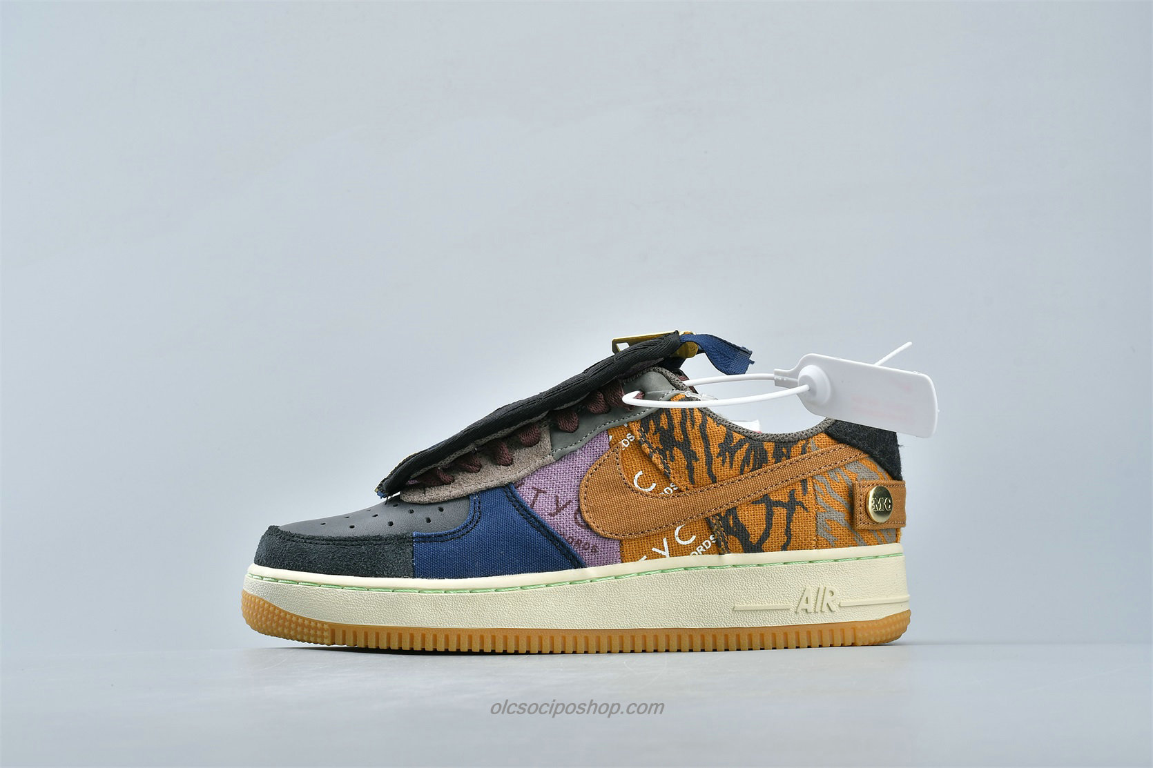 Nike Air Force 1 Low Cactus Jack Fekete/Kék/Sárga Cipők (CN2405 900)