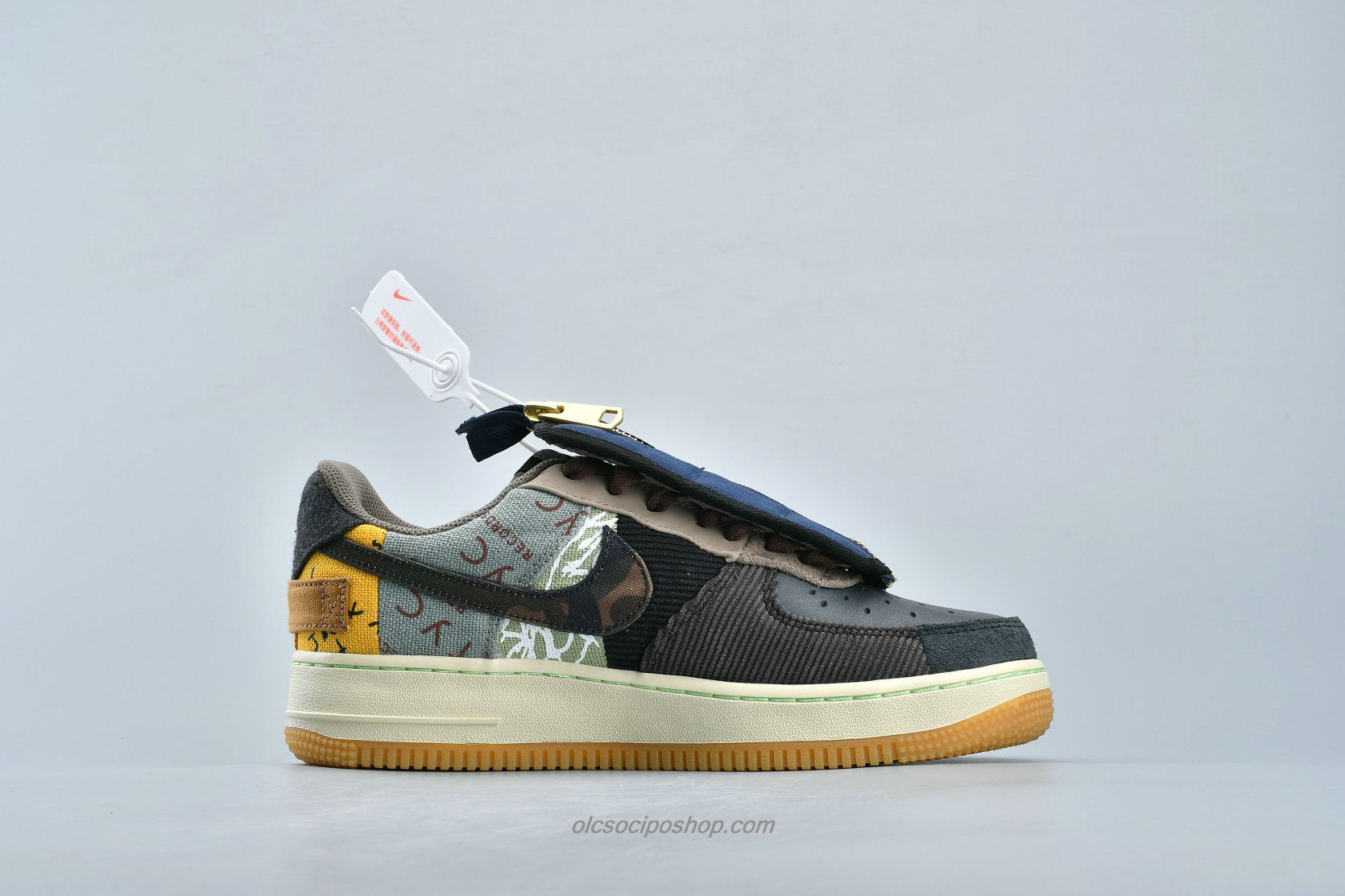 Nike Air Force 1 Low Cactus Jack Fekete/Kék/Sárga Cipők (CN2405 900)