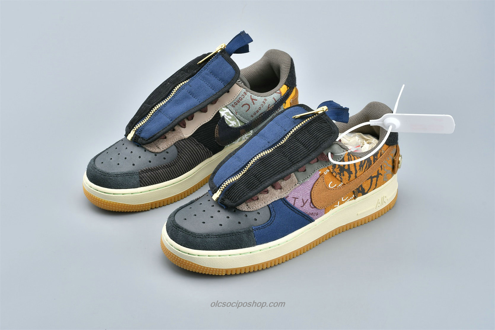 Nike Air Force 1 Low Cactus Jack Fekete/Kék/Sárga Cipők (CN2405 900)