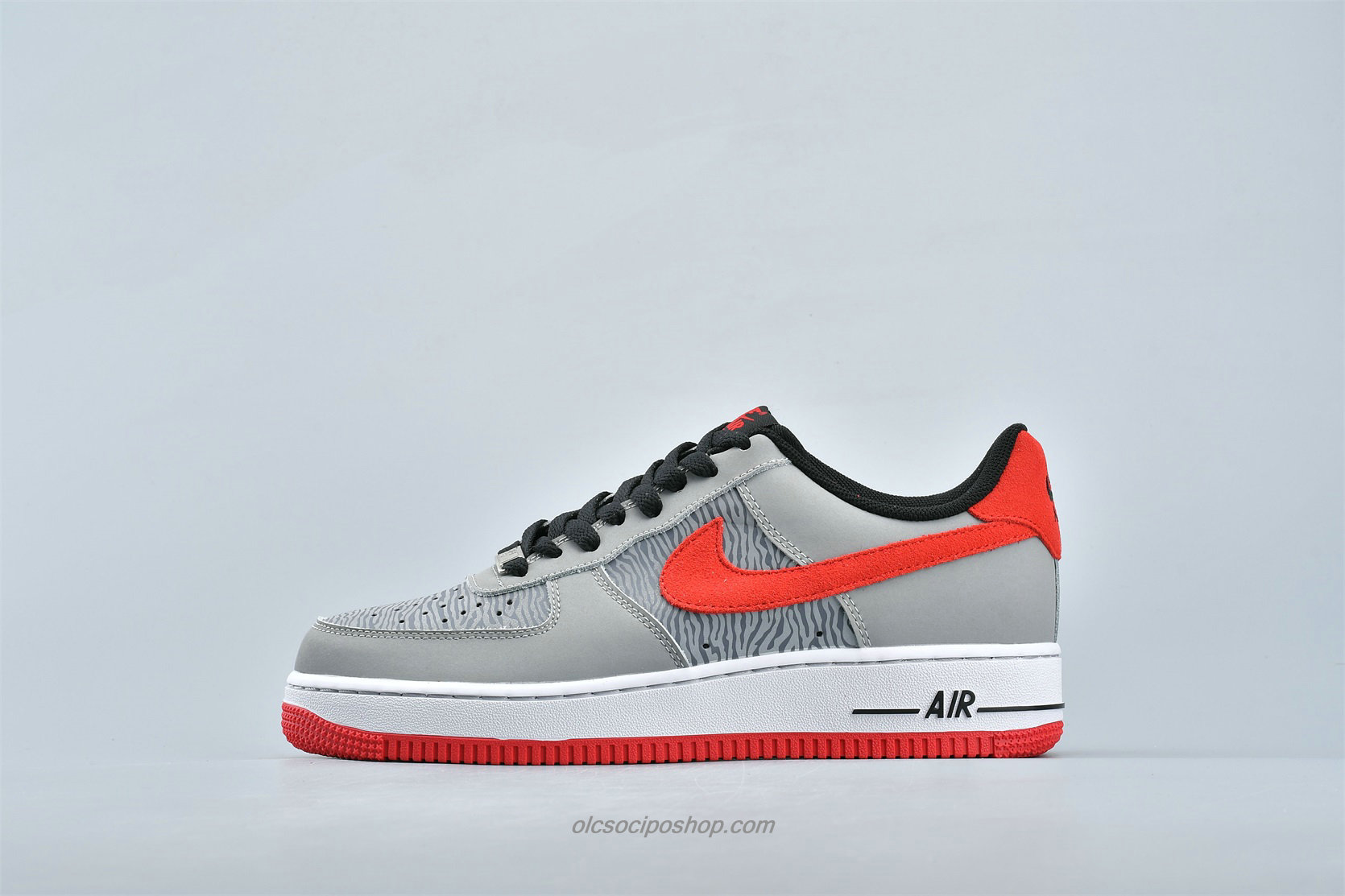 Nike Air Force 1 Low Szürke/Piros/Fekete Cipők (488298 072)