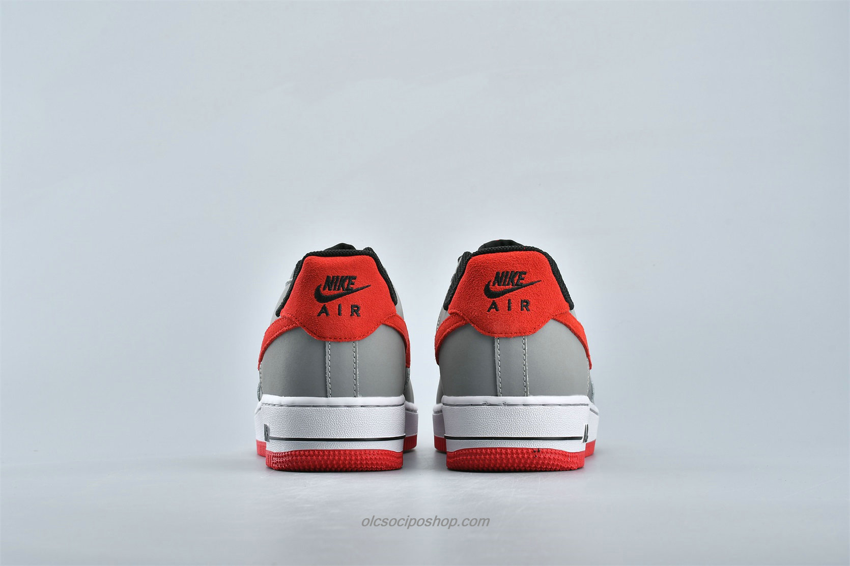 Nike Air Force 1 Low Szürke/Piros/Fekete Cipők (488298 072)