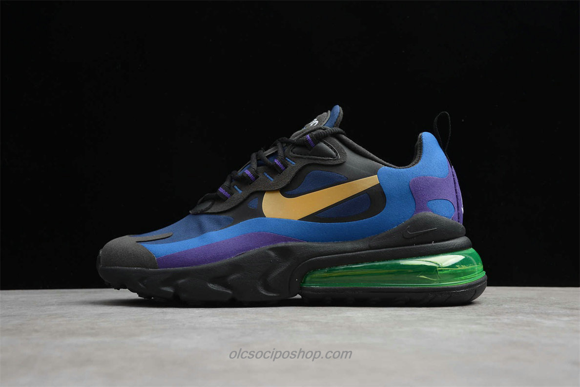 Férfi Nike Air Max 270 React Fekete/Kék/Lila Cipők (AO4971 005)