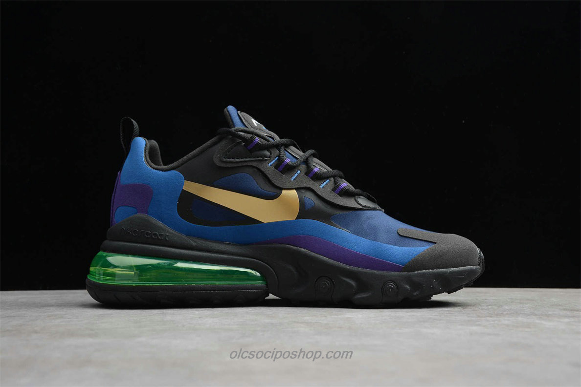 Férfi Nike Air Max 270 React Fekete/Kék/Lila Cipők (AO4971 005)
