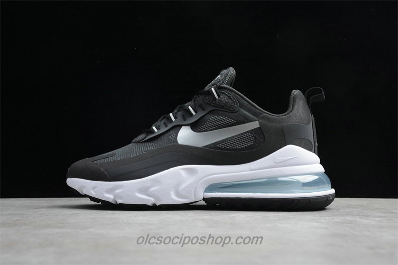 Férfi Nike Air Max 270 React Fekete/Fehér/Ezüst Cipők (CQ4598 071)