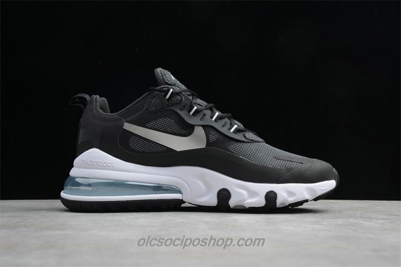 Férfi Nike Air Max 270 React Fekete/Fehér/Ezüst Cipők (CQ4598 071)