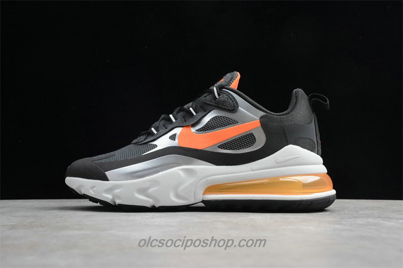 Férfi Nike Air Max 270 React Fekete/Ezüst/Narancs Cipők (CQ4598 084)