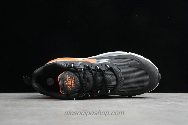 Férfi Nike Air Max 270 React Fekete/Ezüst/Narancs Cipők (CQ4598 084)