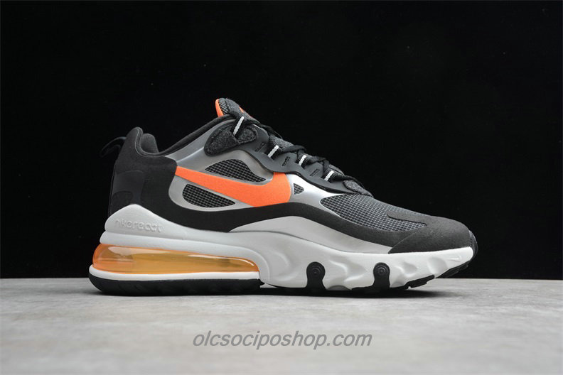 Férfi Nike Air Max 270 React Fekete/Ezüst/Narancs Cipők (CQ4598 084)