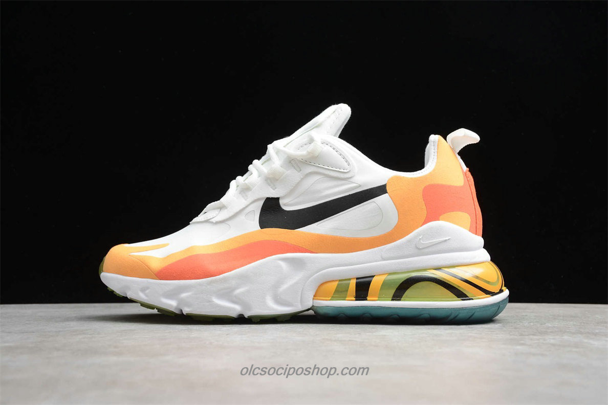 Nike Air Max 270 React Fehér/Sárga/Narancs Cipők (AO4971 005)