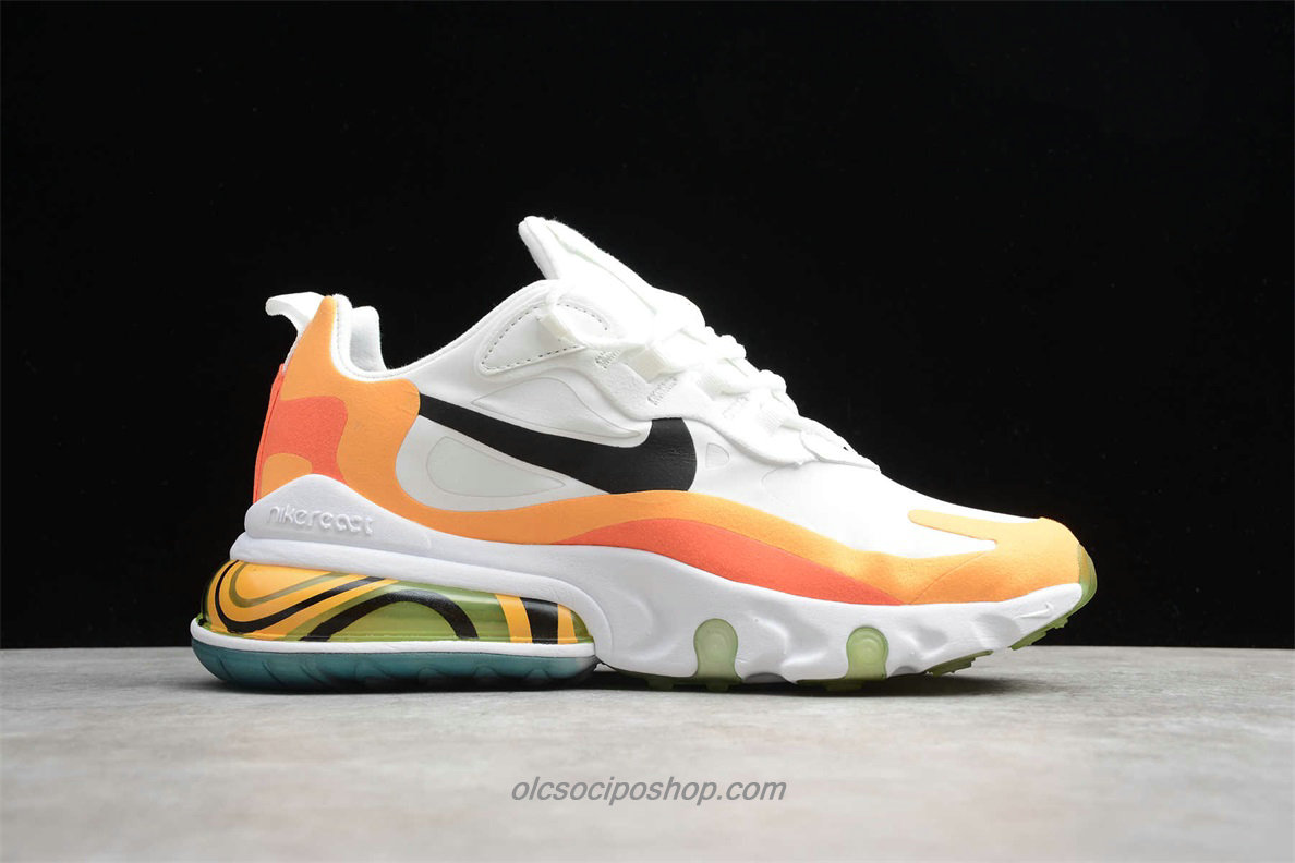 Nike Air Max 270 React Fehér/Sárga/Narancs Cipők (AO4971 005)