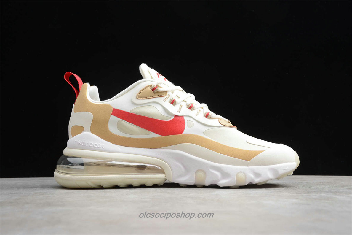 Nike Air Max 270 React Fehér/Khaki/Piros Cipők (AT6174 700)