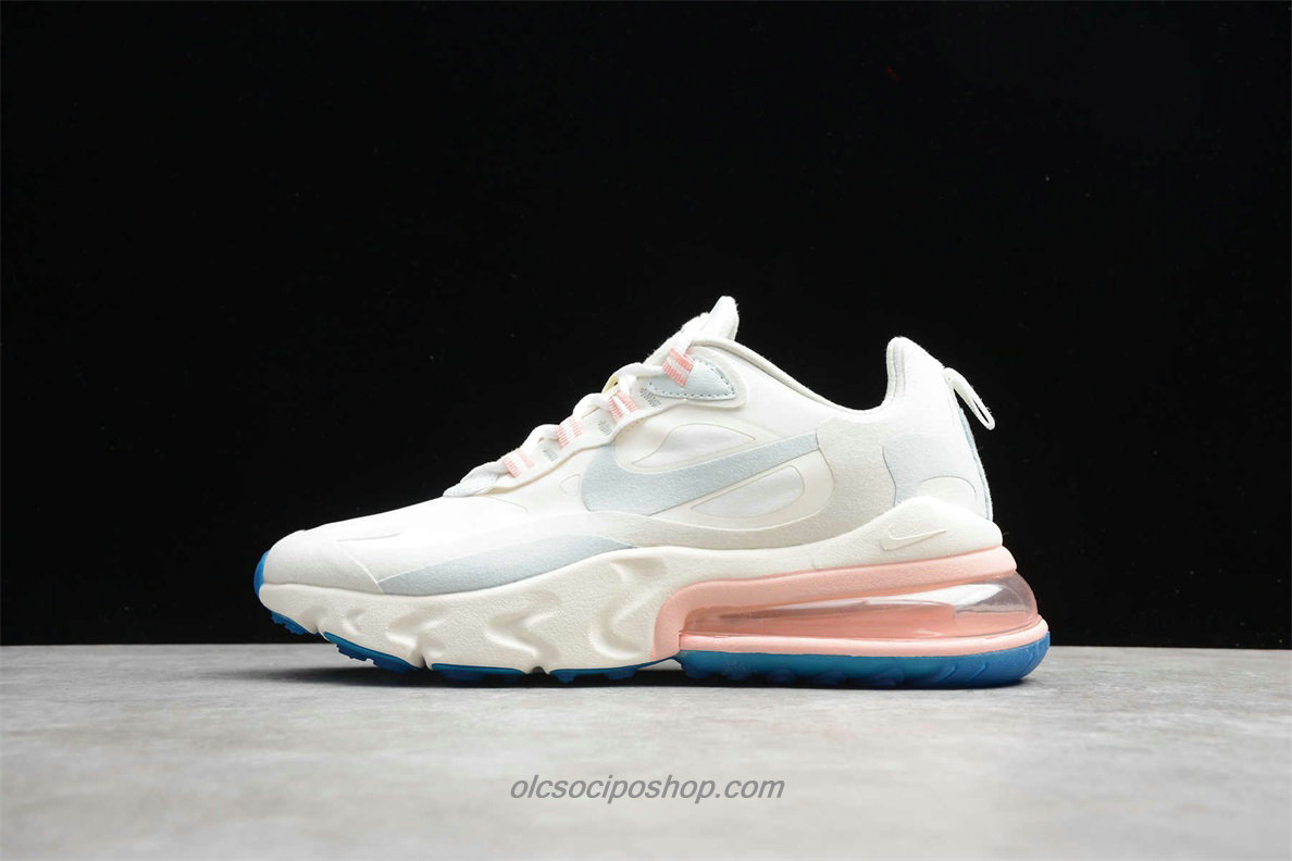 Női Nike Air Max 270 React Krém/Rózsaszín Cipők (AT6174 100)