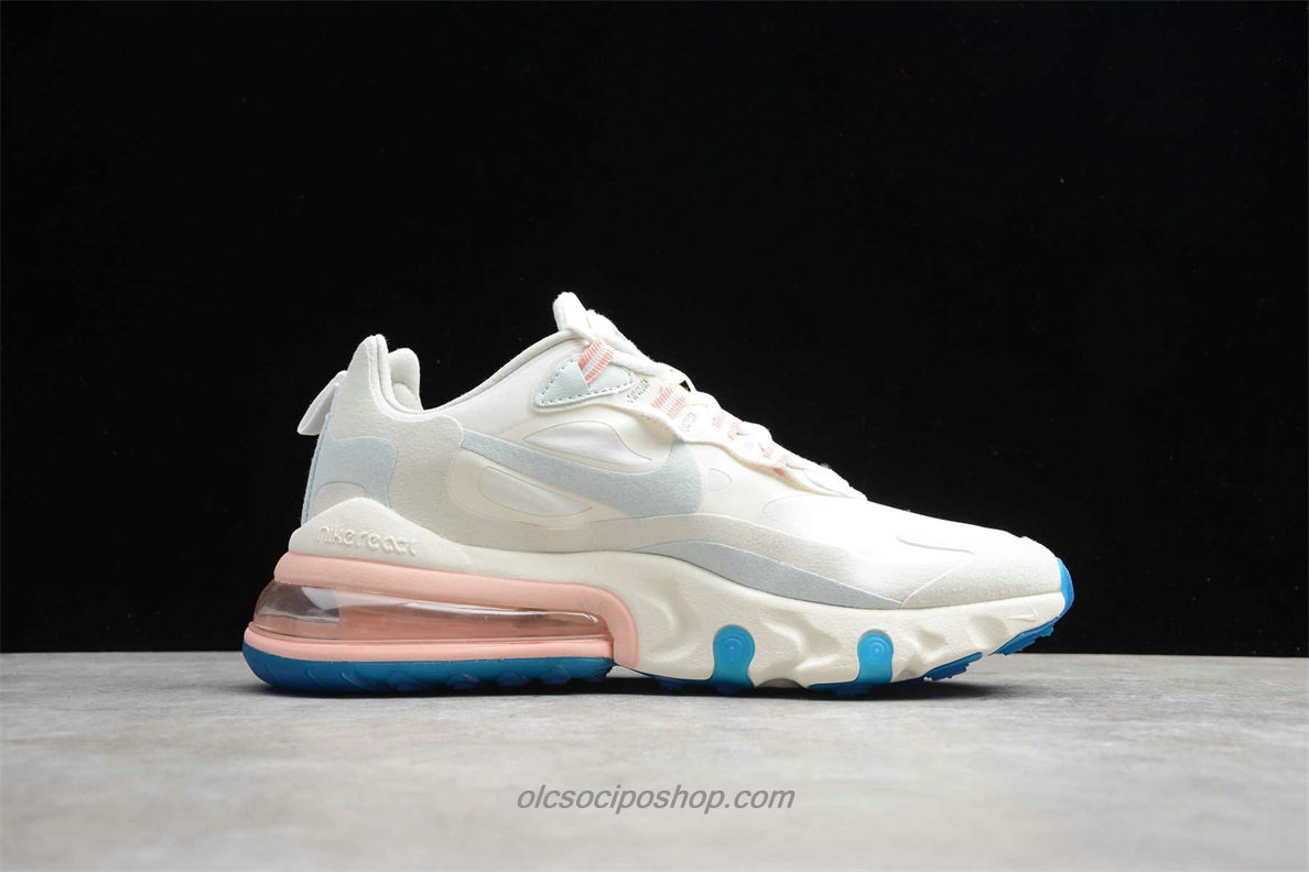 Női Nike Air Max 270 React Krém/Rózsaszín Cipők (AT6174 100)