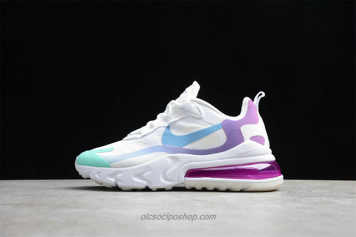 Női Nike Air Max 270 React Fehér/Zöld/Lila/Kék Cipők (AT6174 102)