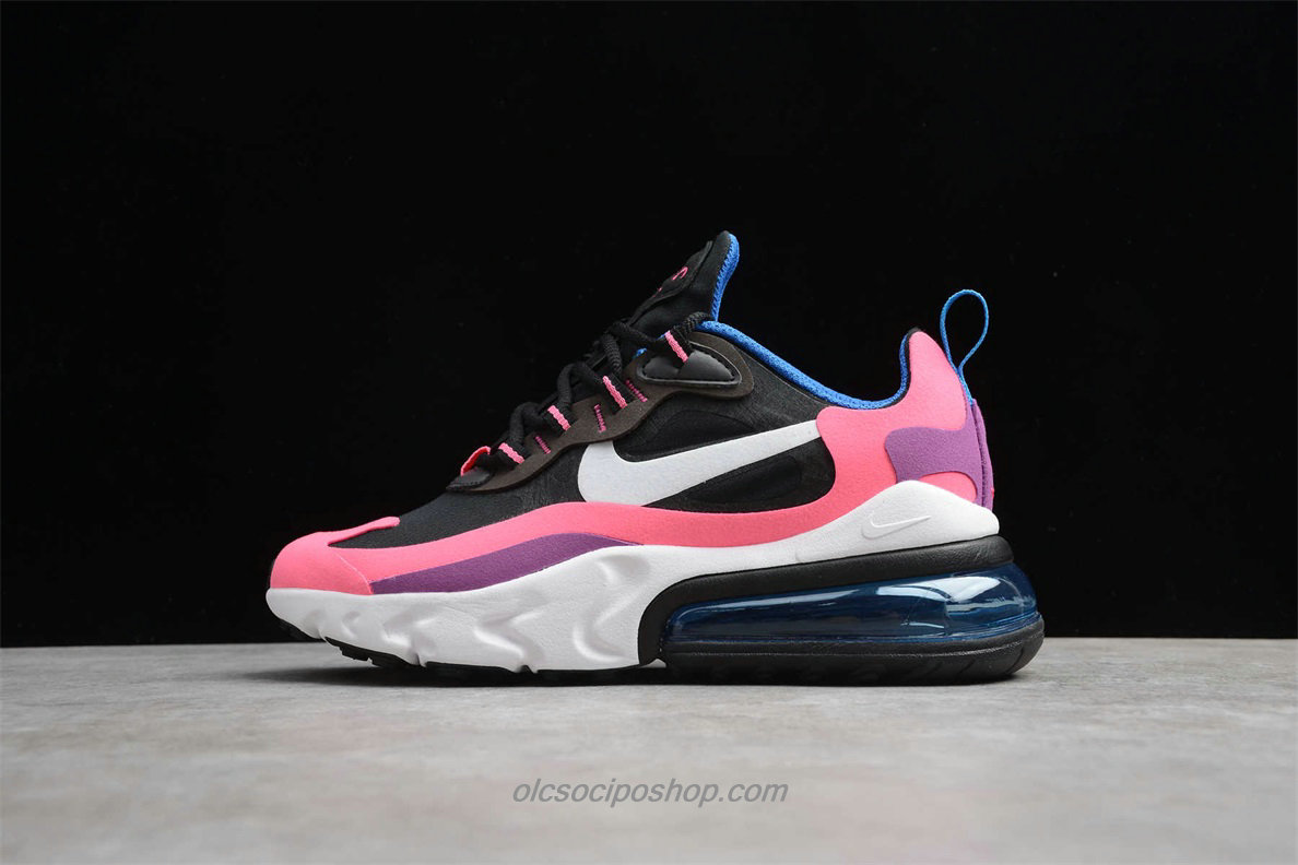 Női Nike Air Max 270 React Fekete/Rózsaszín/Lila/Fehér Cipők (BQ0101 001)