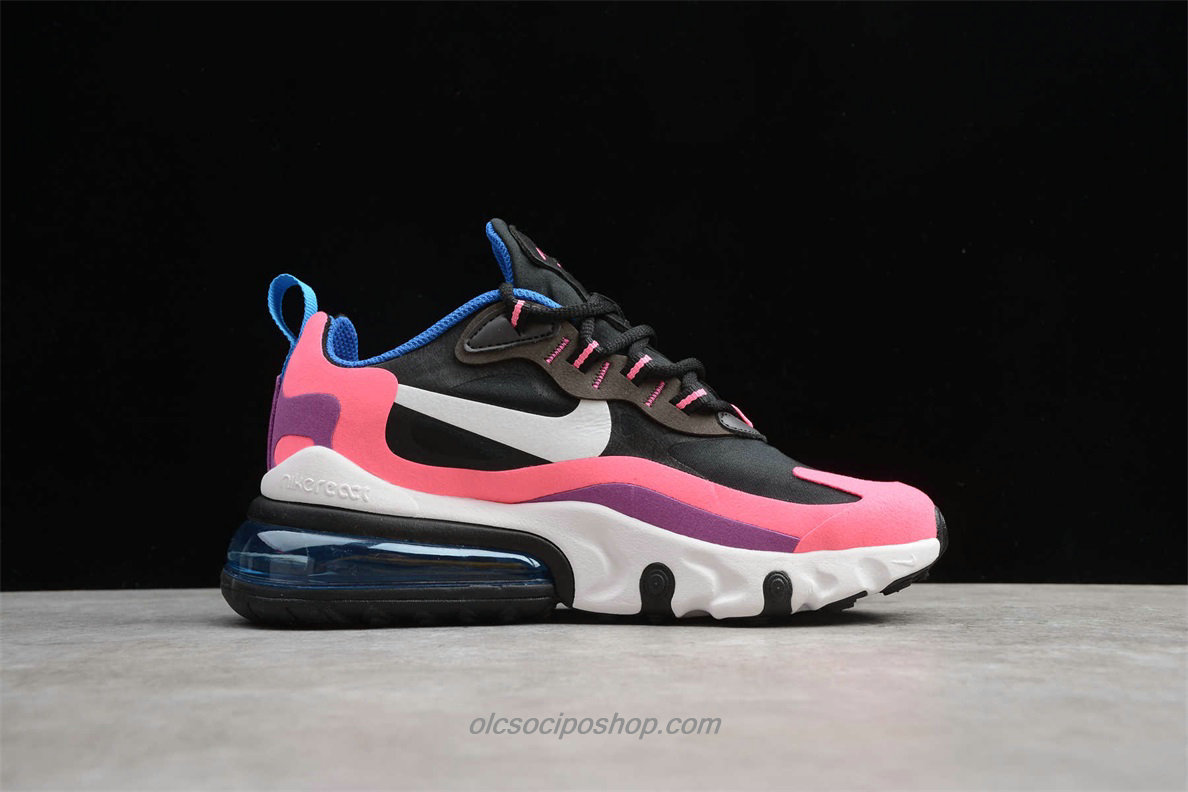 Női Nike Air Max 270 React Fekete/Rózsaszín/Lila/Fehér Cipők (BQ0101 001)