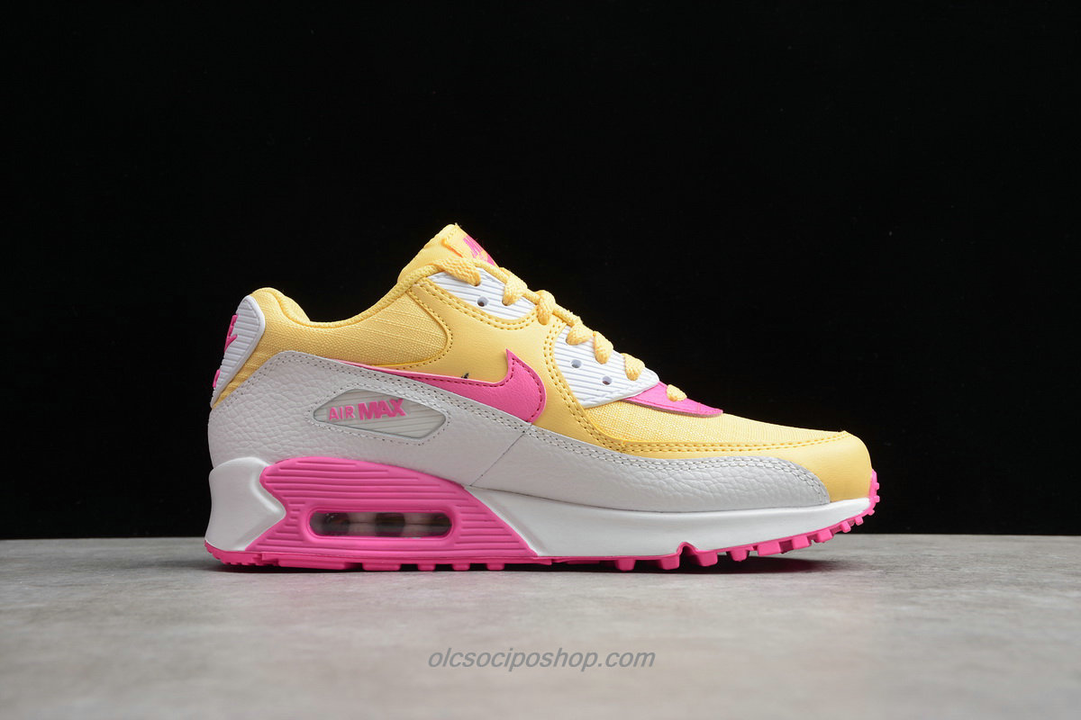 Női Nike Air Max 90 Sárga/Világos szürke/Rózsaszín Cipők (325213 702)