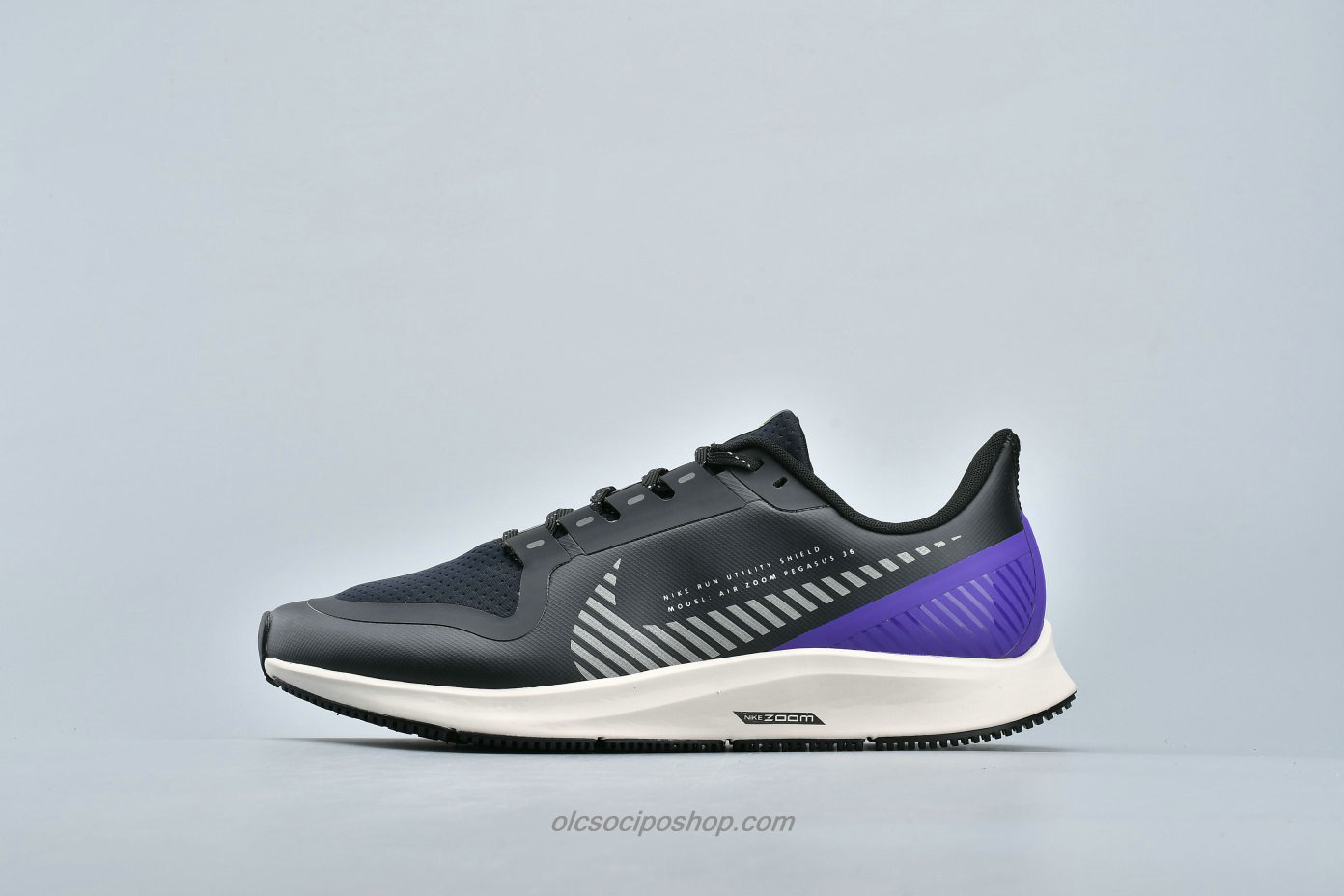 Férfi Nike Air Zoom Pegasus 36 Shield Fekete/Fehér/Kék Cipők (AQ8005 002)