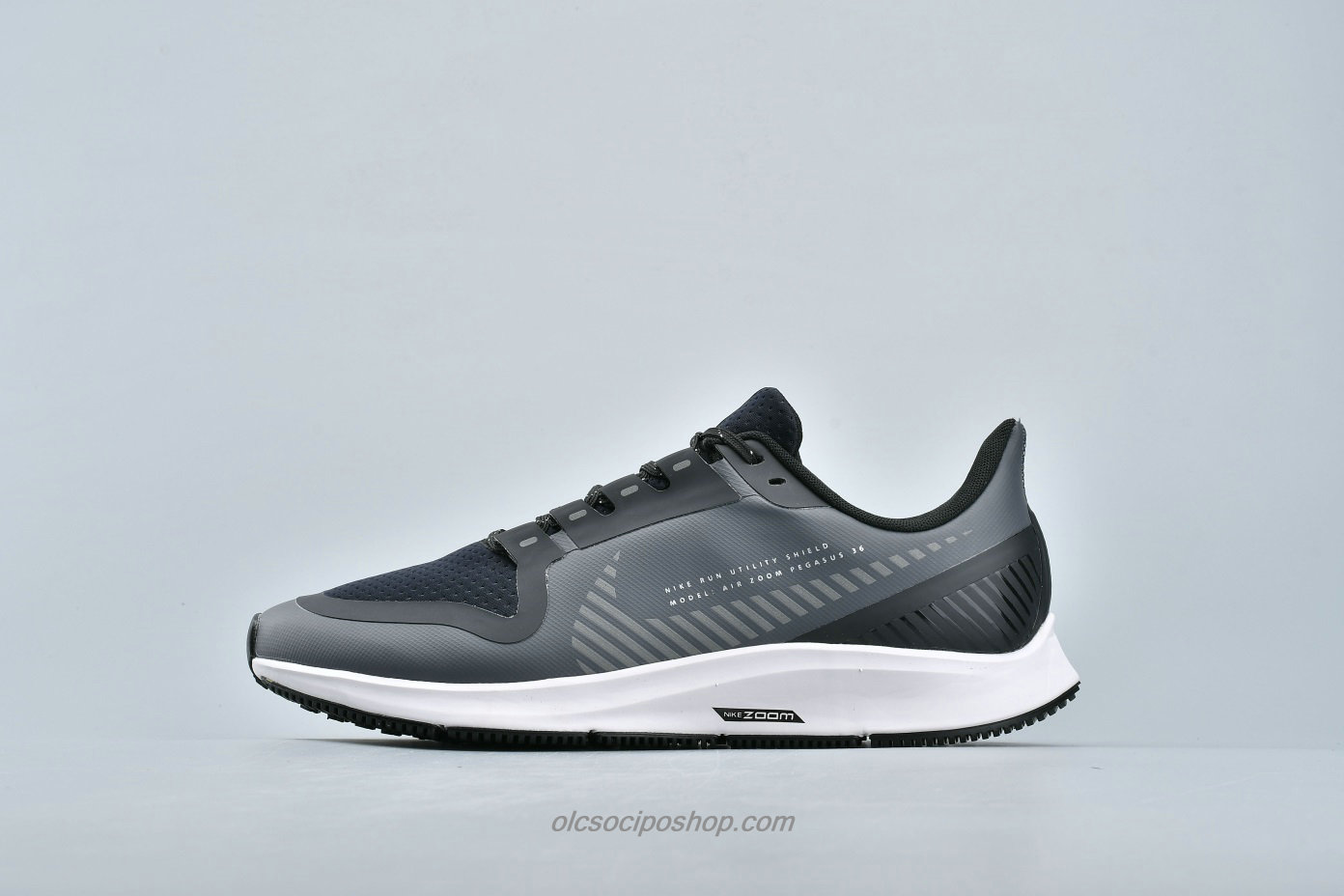 Férfi Nike Air Zoom Pegasus 36 Shield Fekete/Szürke/Fehér Cipők (AQ8005 003)