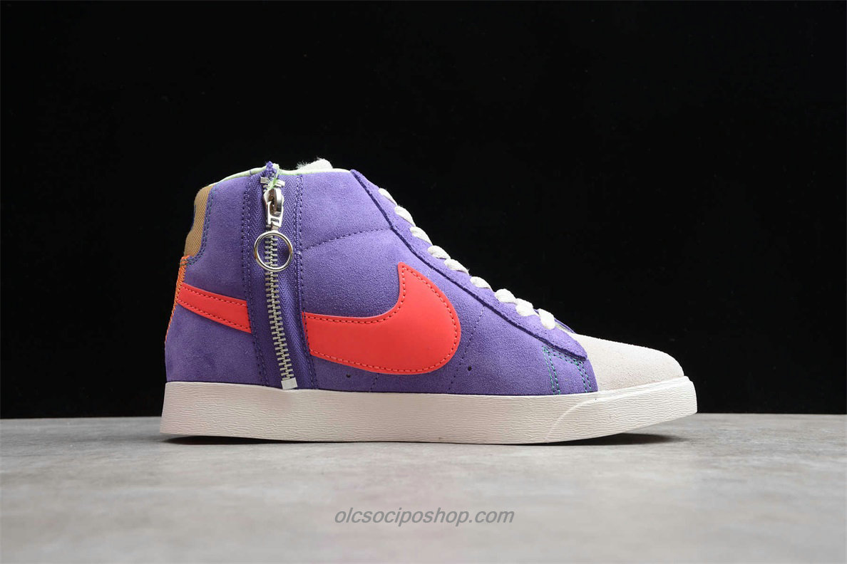 Női Nike Blazer MID REBEL Zöld/Lila/Piros Cipők (CQ7786 561)