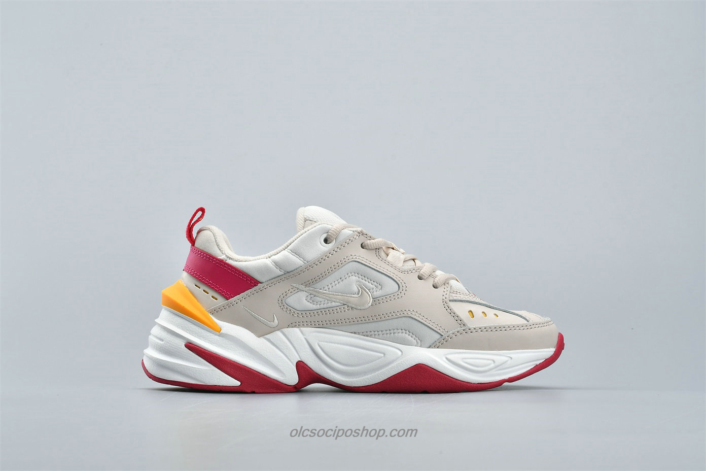Női Nike M2K Tekno Homok/Fehér/Piros Cipők (AO3108 016)