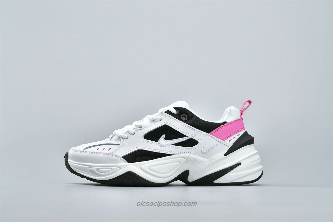 Női Nike M2K Tekno Fehér/Fekete/Rózsaszín Cipők (AO3108 105)