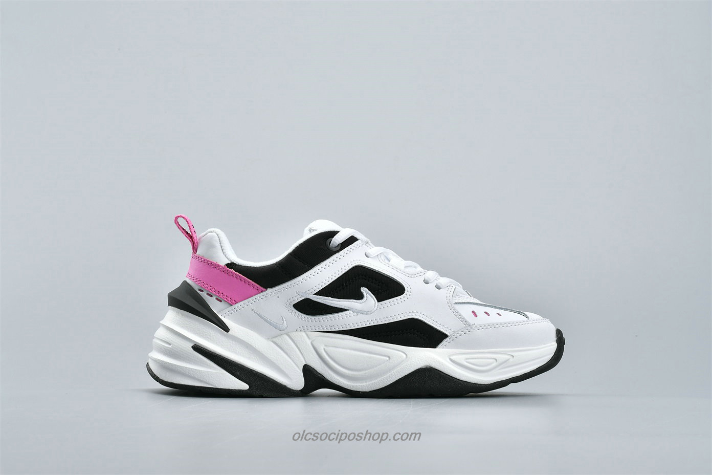 Női Nike M2K Tekno Fehér/Fekete/Rózsaszín Cipők (AO3108 105)