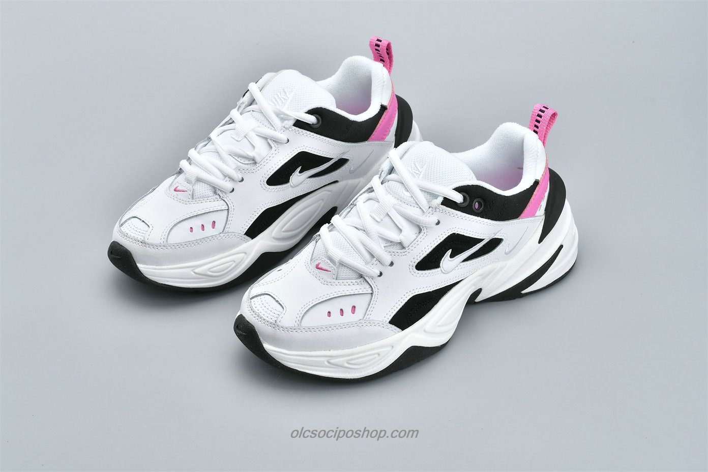 Női Nike M2K Tekno Fehér/Fekete/Rózsaszín Cipők (AO3108 105)