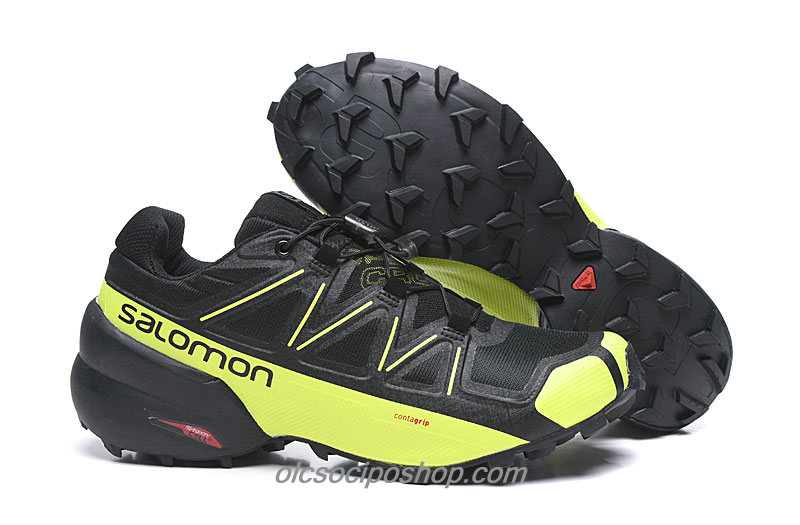 Férfi Salomon Speedcross 5 Fekete/Zöld Cipők