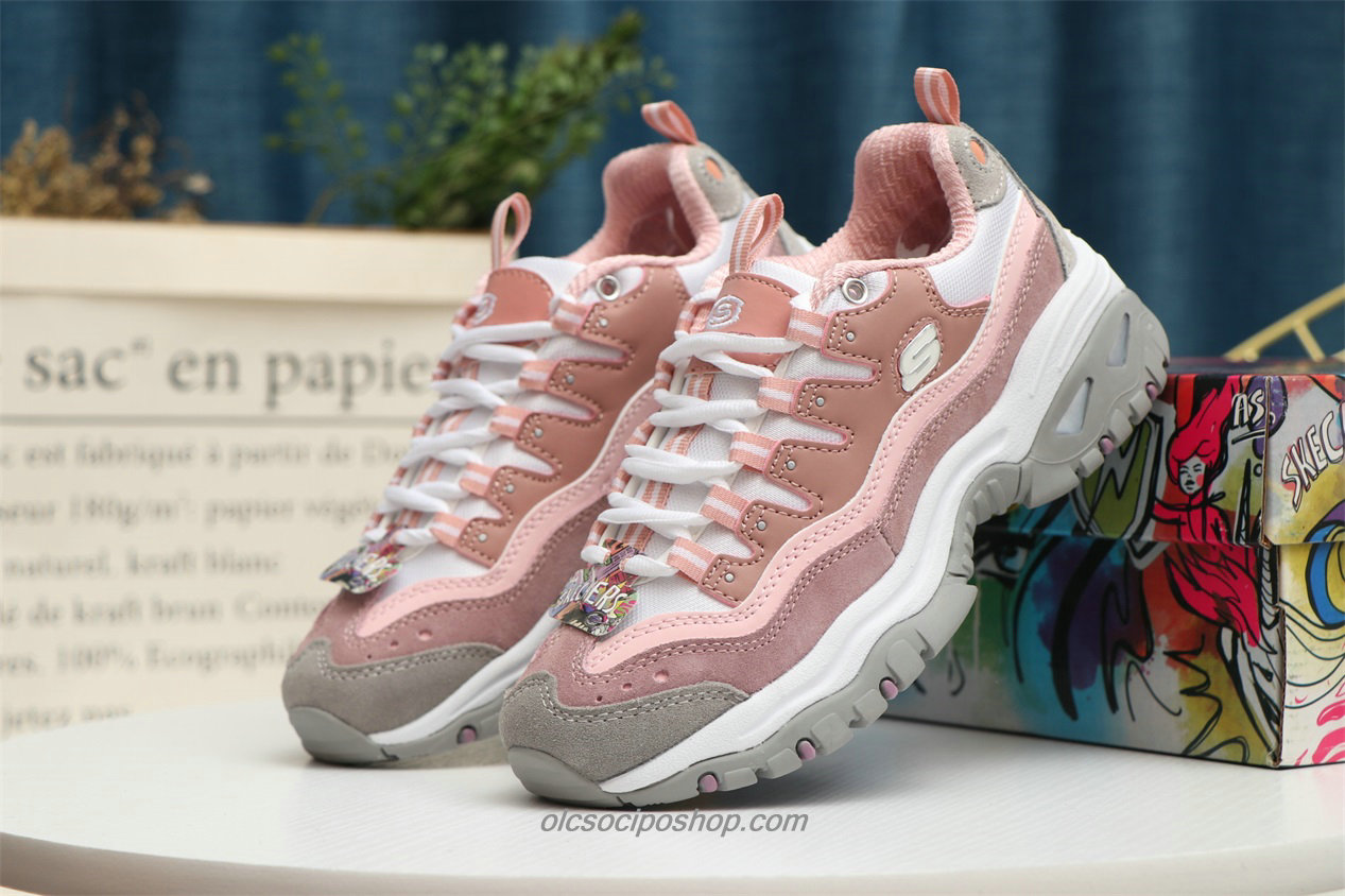 Női Skechers Energy Ocean Tide Fehér/Rózsaszín/Barna Cipők