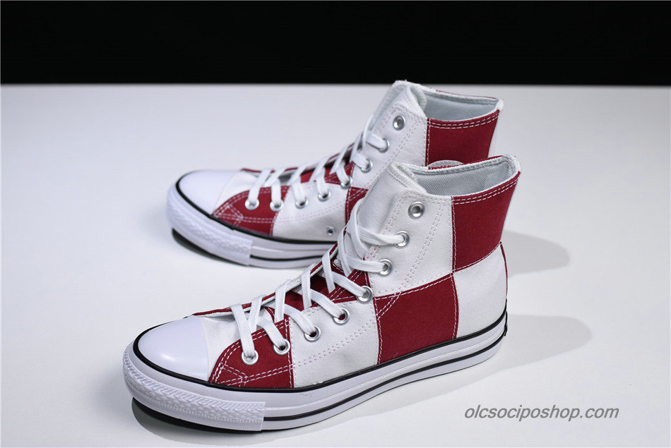 Converse All Star 100 Ichimatsu HI Fehér/Sötét vörös Cipők (1CK945)