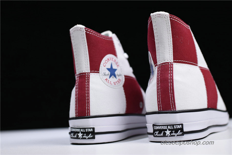 Converse All Star 100 Ichimatsu HI Fehér/Sötét vörös Cipők (1CK945)