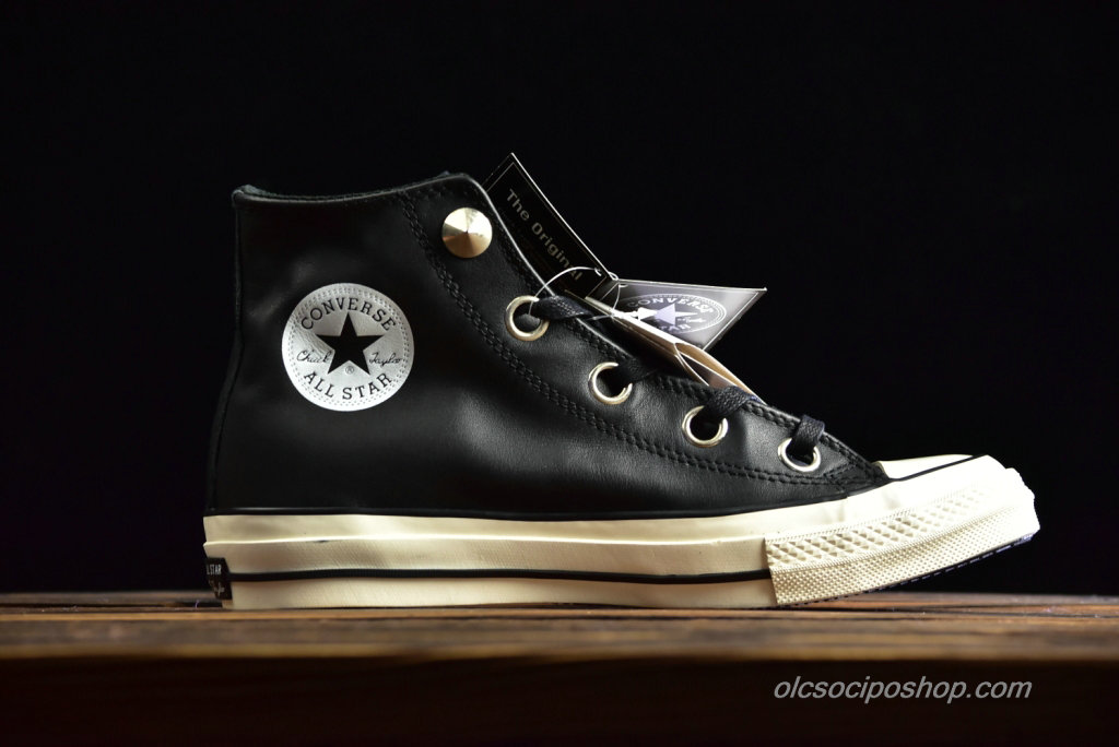 Converse Chuck Taylor 1970s HI Skull Leather Fekete/Fehér Cipők (1CK666)