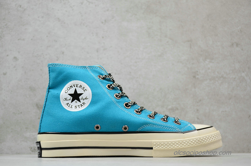 Converse Chuck Taylor All Star 1970s HI Plaid Teal Világoskék Cipők (162365C)